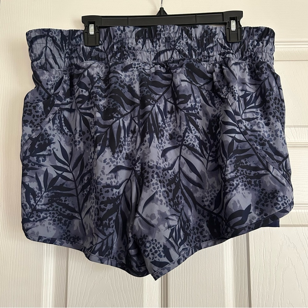 Avia Blue and Gray Athletic Shorts with Elastic Waistband